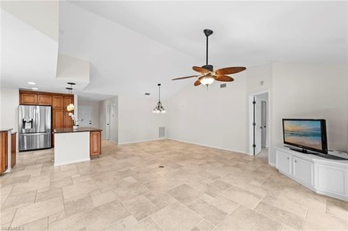 Step into a peaceful retreat designed for effortless everyday on Estero Country Club in Florida - for sale on GolfHomes.com, golf home, golf lot