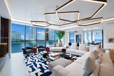 This elegantly designed 4-bedroom, 4.5-bath residence at Palazzo on Fisher Island Club in Florida - for sale on GolfHomes.com, golf home, golf lot