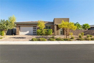 This stunning modern desert home sits on the award-winning Jack on Reflection Bay Golf Club in Nevada - for sale on GolfHomes.com, golf home, golf lot