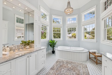 This timeless six-bedroom, five bath Shingle-style estate blends on Eagles Pointe Golf Club in South Carolina - for sale on GolfHomes.com, golf home, golf lot