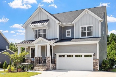 Step into this beautifully crafted, 5BR/4BA gem, ideal for on The Preserve At Jordan Lake Golf Club in North Carolina - for sale on GolfHomes.com, golf home, golf lot