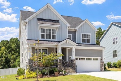 Step into this beautifully crafted, 5BR/4BA gem, ideal for on The Preserve At Jordan Lake Golf Club in North Carolina - for sale on GolfHomes.com, golf home, golf lot