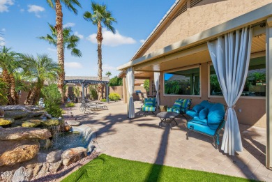 Charming home w/stone facade + extended paver front courtyard on Arizona Traditions Golf Club in Arizona - for sale on GolfHomes.com, golf home, golf lot