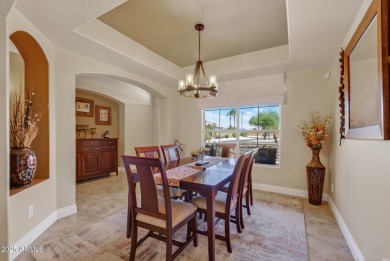Charming home w/stone facade + extended paver front courtyard on Arizona Traditions Golf Club in Arizona - for sale on GolfHomes.com, golf home, golf lot
