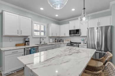 Contemporary coastal elegance defines this nearly new Eagle Run on Crow Creek Golf Club in North Carolina - for sale on GolfHomes.com, golf home, golf lot