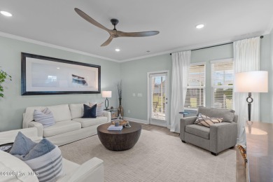 Contemporary coastal elegance defines this nearly new Eagle Run on Crow Creek Golf Club in North Carolina - for sale on GolfHomes.com, golf home, golf lot