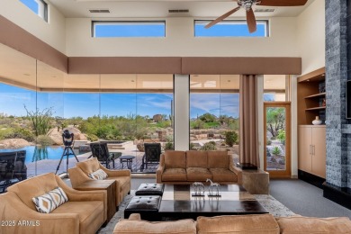 An exceptional desert contemporary estate, this custom-built on Troon North Golf Club  in Arizona - for sale on GolfHomes.com, golf home, golf lot
