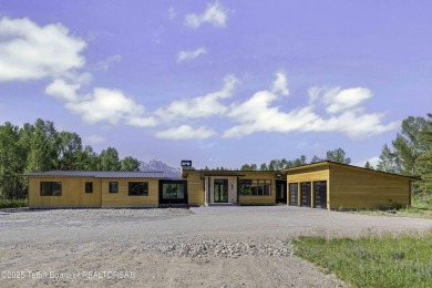 This stunning new 4,000 sqft home on 3.8 acres in the Fairway on Jackson Hole Golf and Tennis Club in Wyoming - for sale on GolfHomes.com, golf home, golf lot