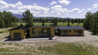 This stunning new 4,000 sqft home on 3.8 acres in the Fairway on Jackson Hole Golf and Tennis Club in Wyoming - for sale on GolfHomes.com, golf home, golf lot