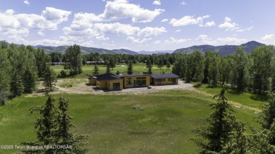 This stunning new 4,000 sqft home on 3.8 acres in the Fairway on Jackson Hole Golf and Tennis Club in Wyoming - for sale on GolfHomes.com, golf home, golf lot