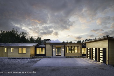 This stunning new 4,000 sqft home on 3.8 acres in the Fairway on Jackson Hole Golf and Tennis Club in Wyoming - for sale on GolfHomes.com, golf home, golf lot