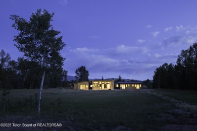 This stunning new 4,000 sqft home on 3.8 acres in the Fairway on Jackson Hole Golf and Tennis Club in Wyoming - for sale on GolfHomes.com, golf home, golf lot