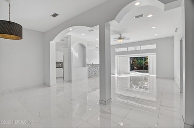 Live the Florida lifestyle in this pool home overlooking the St on St. Augustine Shores Golf Club in Florida - for sale on GolfHomes.com, golf home, golf lot