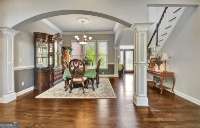 Stunning Golf Course Home on the 17th Tee!  This elegant 4-sides on Canongate On White Oak Golf Course in Georgia - for sale on GolfHomes.com, golf home, golf lot