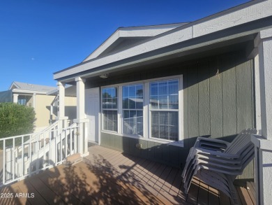 This 2-bedroom, 2-bathroom home features a large storage shed on Viewpoint Golf Resort in Arizona - for sale on GolfHomes.com, golf home, golf lot