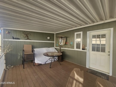 This 2-bedroom, 2-bathroom home features a large storage shed on Viewpoint Golf Resort in Arizona - for sale on GolfHomes.com, golf home, golf lot