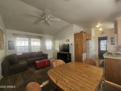 This 2-bedroom, 2-bathroom home features a large storage shed on Viewpoint Golf Resort in Arizona - for sale on GolfHomes.com, golf home, golf lot
