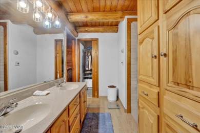 LAKEFRONT LOG DREAM HOME!  Real authentic log home nestled on on Forest Lake Club in Pennsylvania - for sale on GolfHomes.com, golf home, golf lot