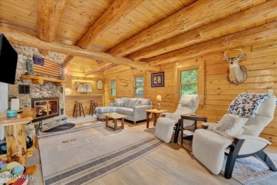 LAKEFRONT LOG DREAM HOME!  Real authentic log home nestled on on Forest Lake Club in Pennsylvania - for sale on GolfHomes.com, golf home, golf lot