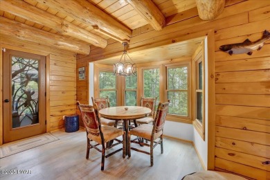 LAKEFRONT LOG DREAM HOME!  Real authentic log home nestled on on Forest Lake Club in Pennsylvania - for sale on GolfHomes.com, golf home, golf lot