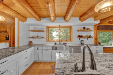 LAKEFRONT LOG DREAM HOME!  Real authentic log home nestled on on Forest Lake Club in Pennsylvania - for sale on GolfHomes.com, golf home, golf lot