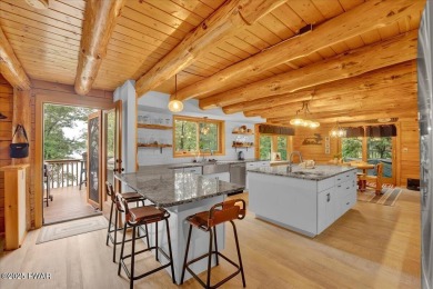 LAKEFRONT LOG DREAM HOME!  Real authentic log home nestled on on Forest Lake Club in Pennsylvania - for sale on GolfHomes.com, golf home, golf lot