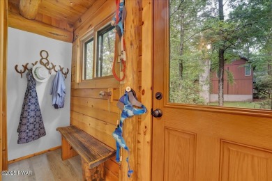 LAKEFRONT LOG DREAM HOME!  Real authentic log home nestled on on Forest Lake Club in Pennsylvania - for sale on GolfHomes.com, golf home, golf lot