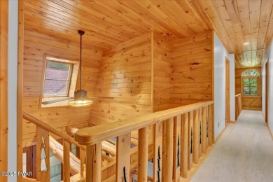LAKEFRONT LOG DREAM HOME!  Real authentic log home nestled on on Forest Lake Club in Pennsylvania - for sale on GolfHomes.com, golf home, golf lot