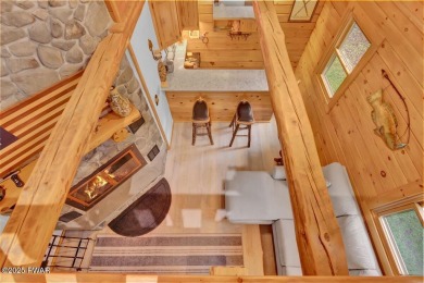 LAKEFRONT LOG DREAM HOME!  Real authentic log home nestled on on Forest Lake Club in Pennsylvania - for sale on GolfHomes.com, golf home, golf lot