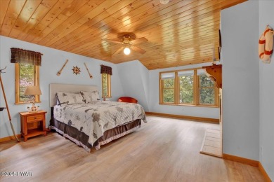 LAKEFRONT LOG DREAM HOME!  Real authentic log home nestled on on Forest Lake Club in Pennsylvania - for sale on GolfHomes.com, golf home, golf lot