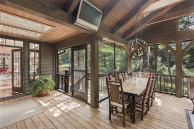 The fabulous outdoor great room defines this charming, classic on Highlands Country Club in North Carolina - for sale on GolfHomes.com, golf home, golf lot