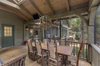 The fabulous outdoor great room defines this charming, classic on Highlands Country Club in North Carolina - for sale on GolfHomes.com, golf home, golf lot