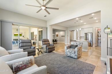 This impeccably maintained residence boasts sophisticated on Tuscany Falls At Pebble Creek in Arizona - for sale on GolfHomes.com, golf home, golf lot
