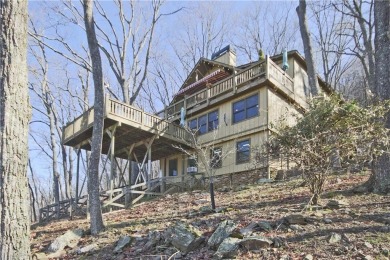 Views for miles from the decks of this beautiful mountain home on Bent Tree Golf Course in Georgia - for sale on GolfHomes.com, golf home, golf lot