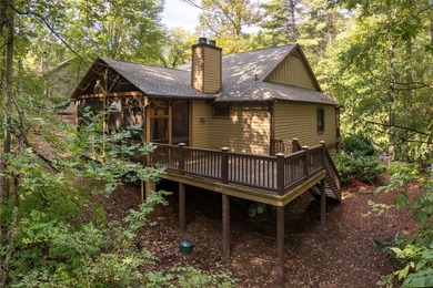 Tucked at the end of a quiet street beside a tranquil mountain on Bear Lake Golf Club in North Carolina - for sale on GolfHomes.com, golf home, golf lot