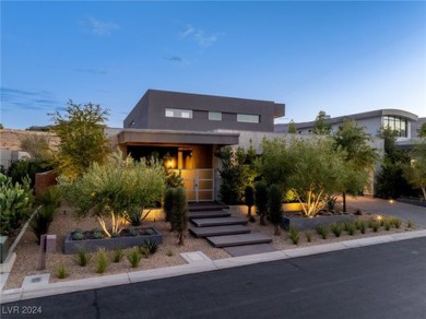 Architectural masterpiece features a warm aesthetic with wood on Bears Best Las Vegas Golf Club in Nevada - for sale on GolfHomes.com, golf home, golf lot