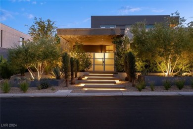 Architectural masterpiece features a warm aesthetic with wood on Bears Best Las Vegas Golf Club in Nevada - for sale on GolfHomes.com, golf home, golf lot