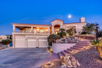 Luxurious Masterpiece with up close panoramic views of the lake on London Bridge Golf Course in Arizona - for sale on GolfHomes.com, golf home, golf lot