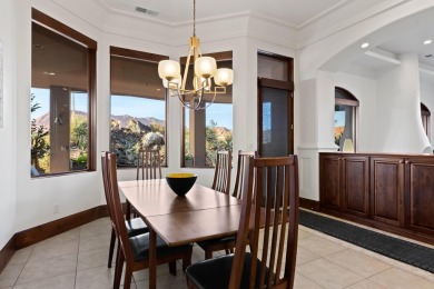 Located on prestigious Chaco Trail, this gorgeous and elegantly on Entrada at Snow Canyon in Utah - for sale on GolfHomes.com, golf home, golf lot