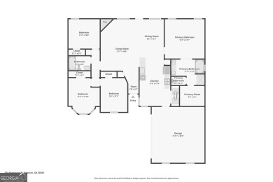 SUMMERGROVE! Adorable split bedroom plan with a fenced-in on Summergrove Golf Club in Georgia - for sale on GolfHomes.com, golf home, golf lot