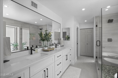 This wonderful home designed by SoHome Scottsdale has undergone on Sanctuary Golf Course At WestWorld in Arizona - for sale on GolfHomes.com, golf home, golf lot