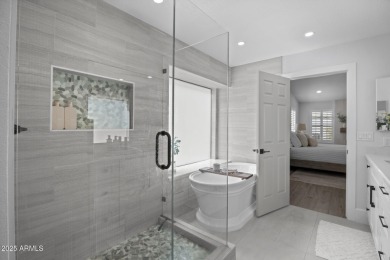 This wonderful home designed by SoHome Scottsdale has undergone on Sanctuary Golf Course At WestWorld in Arizona - for sale on GolfHomes.com, golf home, golf lot