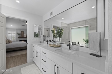 This wonderful home designed by SoHome Scottsdale has undergone on Sanctuary Golf Course At WestWorld in Arizona - for sale on GolfHomes.com, golf home, golf lot