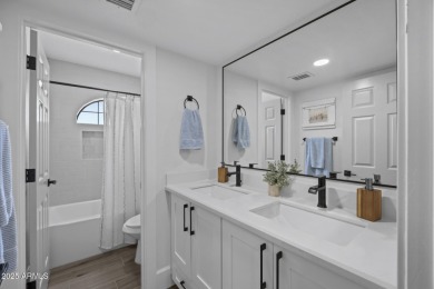 This wonderful home designed by SoHome Scottsdale has undergone on Sanctuary Golf Course At WestWorld in Arizona - for sale on GolfHomes.com, golf home, golf lot