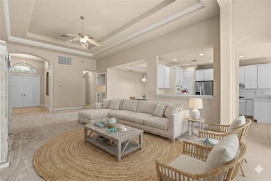 HEATED POOL & SPA WITH CASCADING WATERFALL! Welcome to Belle on Estero Country Club in Florida - for sale on GolfHomes.com, golf home, golf lot