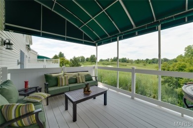 STUNNING 1.5 story villa overlooking the 8th green of on Winghaven Country Club in Missouri - for sale on GolfHomes.com, golf home, golf lot