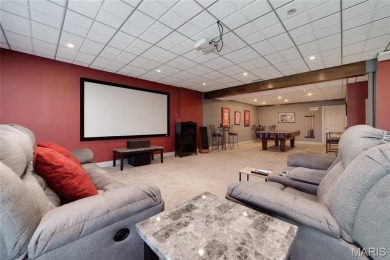 STUNNING 1.5 story villa overlooking the 8th green of on Winghaven Country Club in Missouri - for sale on GolfHomes.com, golf home, golf lot