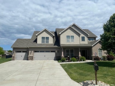 This stunning home is situated at the end of a peaceful on Coyote Crossing Golf Course in Indiana - for sale on GolfHomes.com, golf home, golf lot