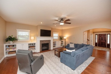 This stunning home is situated at the end of a peaceful on Coyote Crossing Golf Course in Indiana - for sale on GolfHomes.com, golf home, golf lot