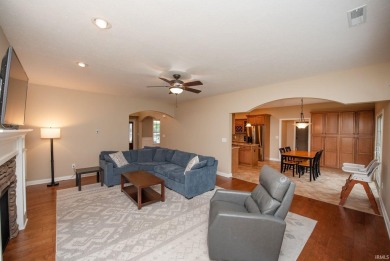 This stunning home is situated at the end of a peaceful on Coyote Crossing Golf Course in Indiana - for sale on GolfHomes.com, golf home, golf lot
